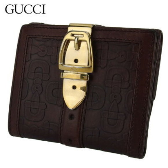 Gucci Wallet bifold horsebit brown leather - Picture 1 of 6